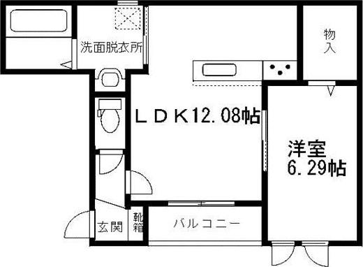 ヴィフレア(1LDK/2階)の間取り写真