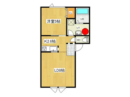 RAFFINEIII(1LDK/1階)の間取り写真