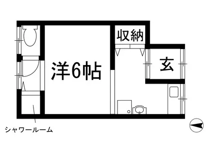 滝山アパート(ワンルーム/1階)の間取り写真