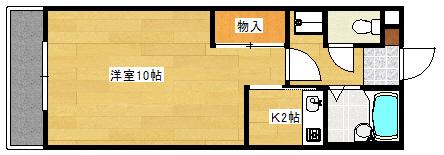 コンフォル井口(1DK/1階)の間取り写真
