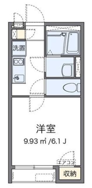 クレイノメトロノーム坂下(1K/2階)の間取り写真