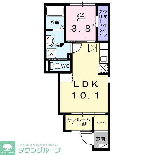 FOUR(1LDK/1階)の間取り写真