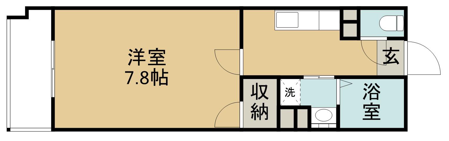 YSTERRACE(1K/1階)の間取り写真