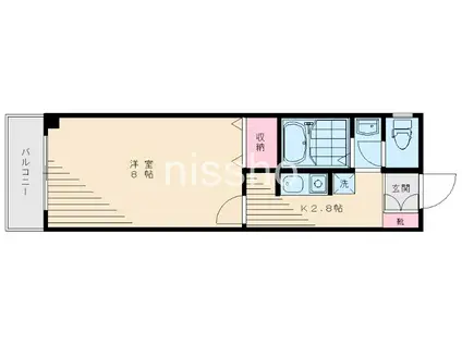 リュイールビジュ西新宿(1K/1階)の間取り写真