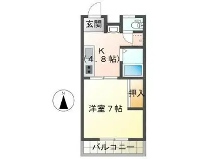 コートエポワール(1K/2階)の間取り写真