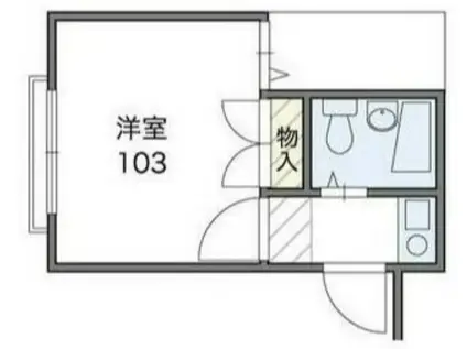 LIFIX本郷台(1K/1階)の間取り写真