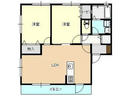 ANDANTE(2LDK/1階)の間取り写真