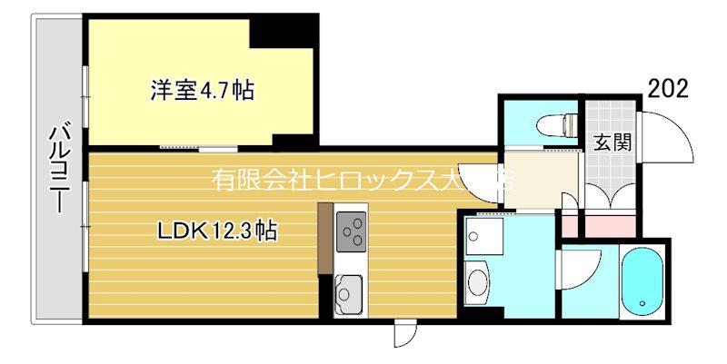アルエットI(1LDK/2階)の間取り写真