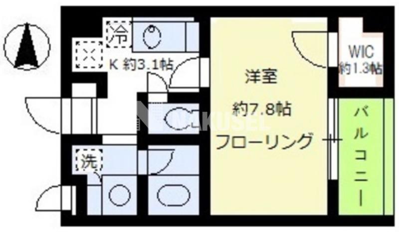 エルカスティージョ ムサシ(1K/3階)の間取り写真
