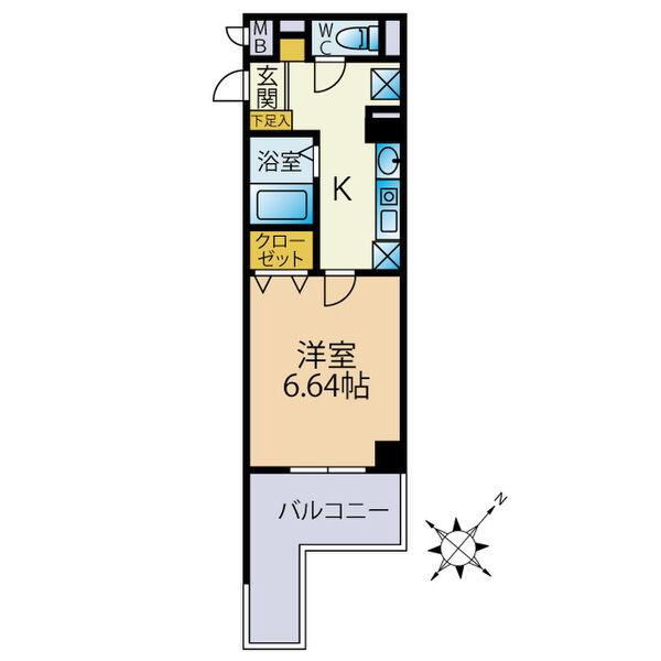 セリテ板宿(1K/4階)の間取り写真