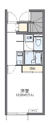西武池袋線 所沢駅 徒歩12分 2階建 築16年(1K/1階)の間取り写真