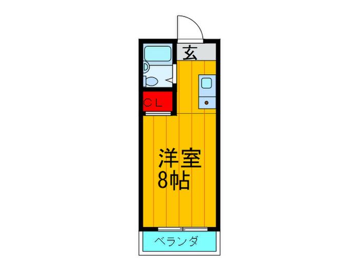 シャトー須山(ワンルーム/3階)の間取り写真