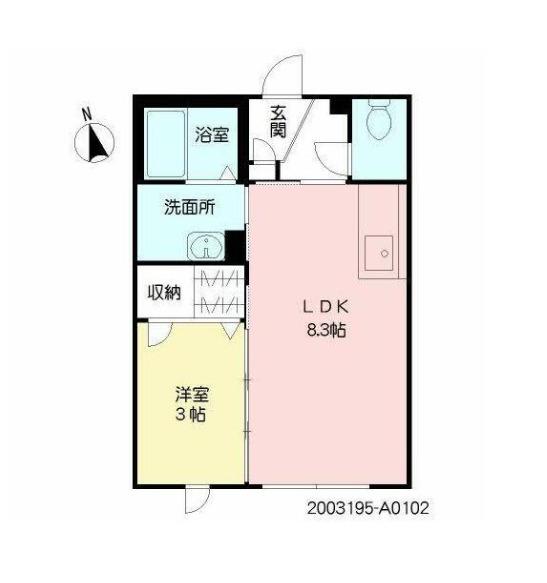 ヒルズ上野(1LDK/1階)の間取り写真