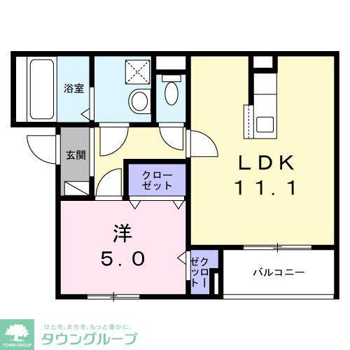 ポルテボヌール本牧(1LDK/3階)の間取り写真