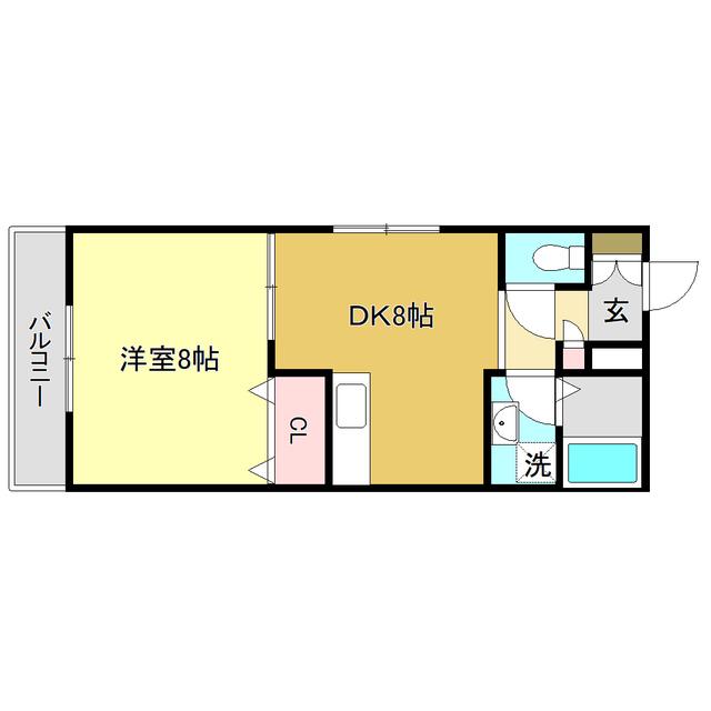メゾンEYE(1DK/1階)の間取り写真