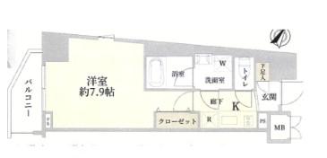 ZOOM南麻布 ズーム南麻布(1K/3階)の間取り写真