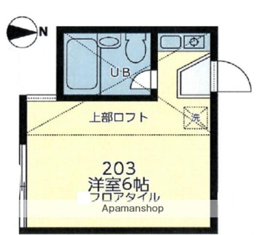 エルハイム鶴見(ワンルーム/2階)の間取り写真