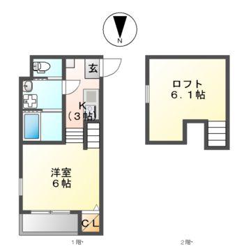 AVANTI (1K/2階)の間取り写真