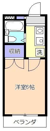 エクセルハイツ2号館(1K/2階)の間取り写真