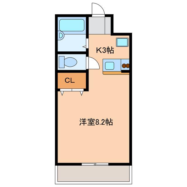 ネクステージII(1K/3階)の間取り写真