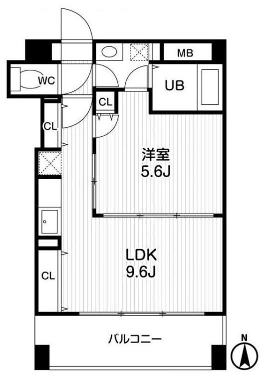 アーデンタワー立売堀(1LDK/11階)の間取り写真