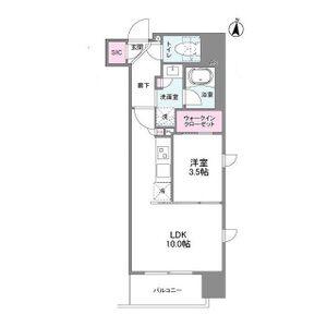シーズンフラッツ新大阪(1LDK/3階)の間取り写真