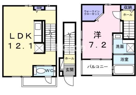 サンダーソニア(1LDK/2階)の間取り写真