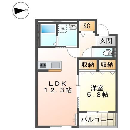 アウローラ本郷町(1LDK/3階)の間取り写真