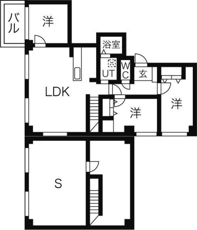 タイキ壱番館(3SLDK/1階)の間取り写真
