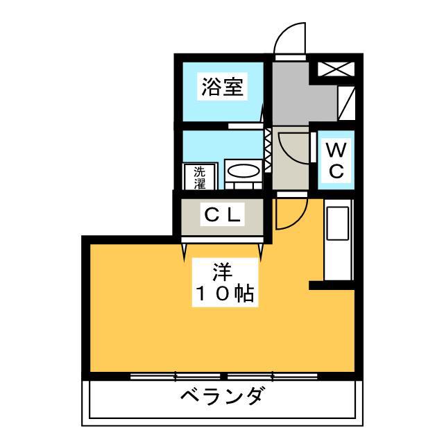 ジュネス(ワンルーム/3階)の間取り写真