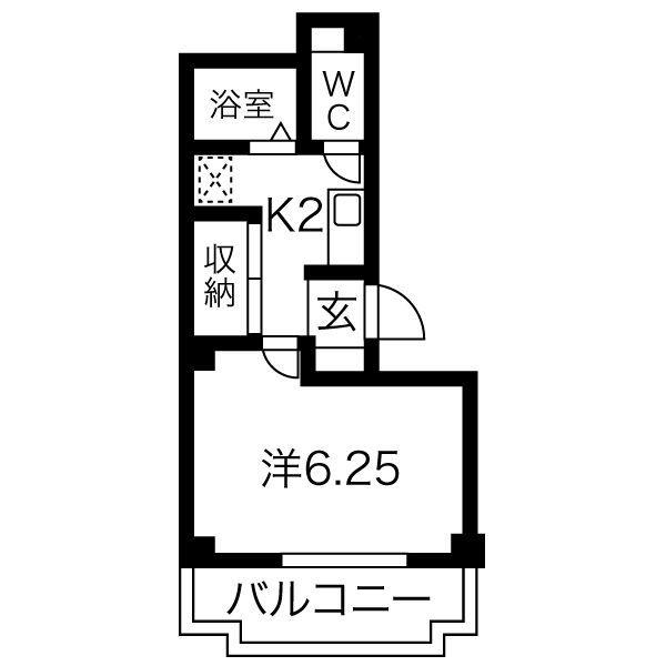 コーポフェニックス(1K/1階)の間取り写真
