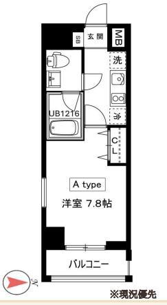 MILEBEL CHITOSEDAI(1K/3階)の間取り写真