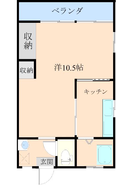 メゾンN(1K/3階)の間取り写真