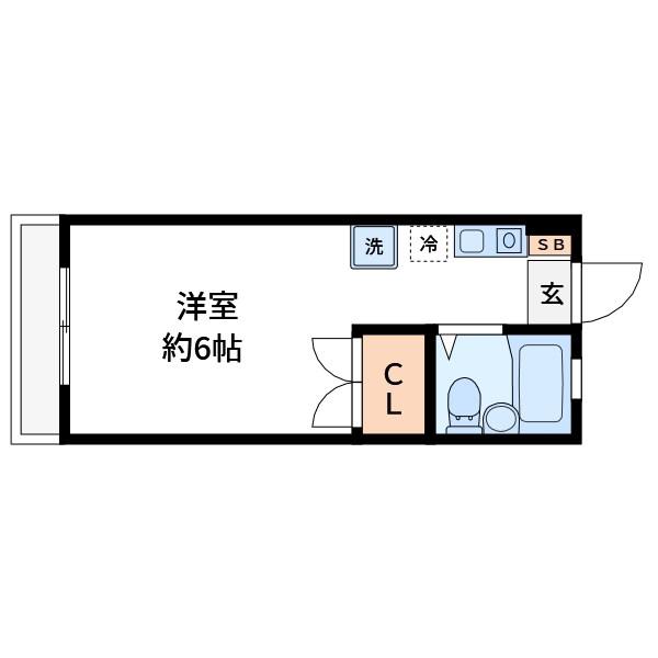 SASAKI NO.31(ワンルーム/2階)の間取り写真