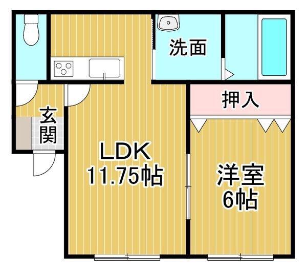 RITTO(1LDK/3階)の間取り写真