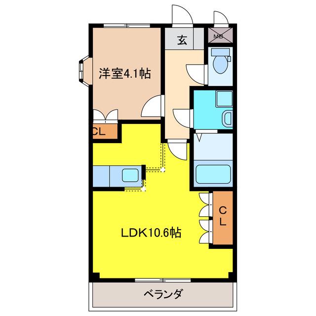 FELICE(1LDK/1階)の間取り写真