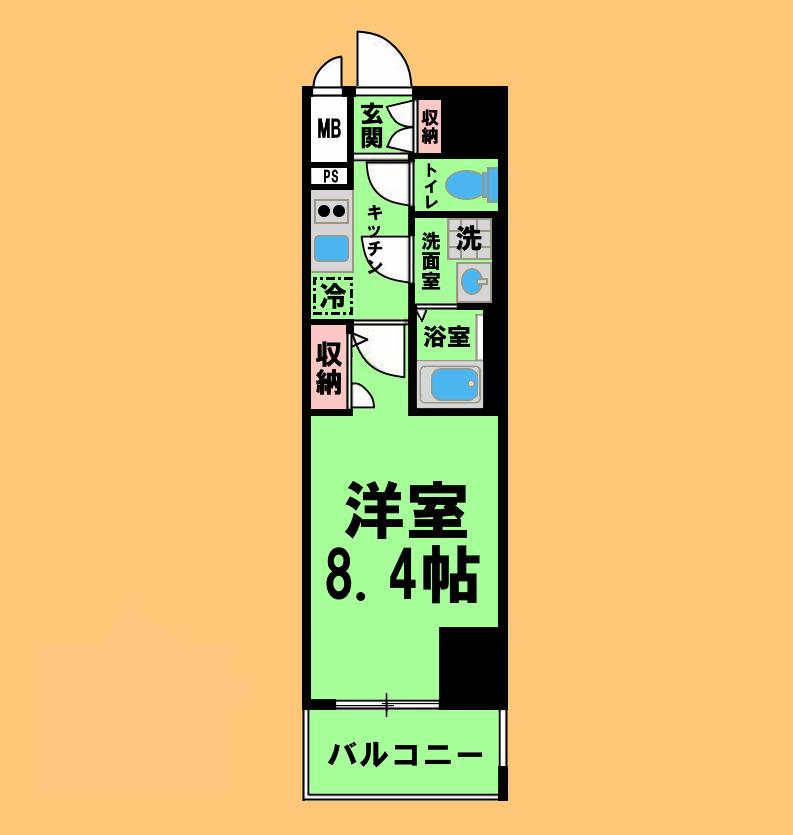 エスリード大曽根プレシャス(1K/5階)の間取り写真