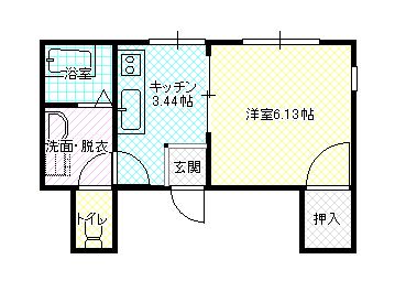 菱井マンション(1K/3階)の間取り写真
