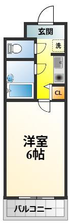 小林マンション(1K/3階)の間取り写真