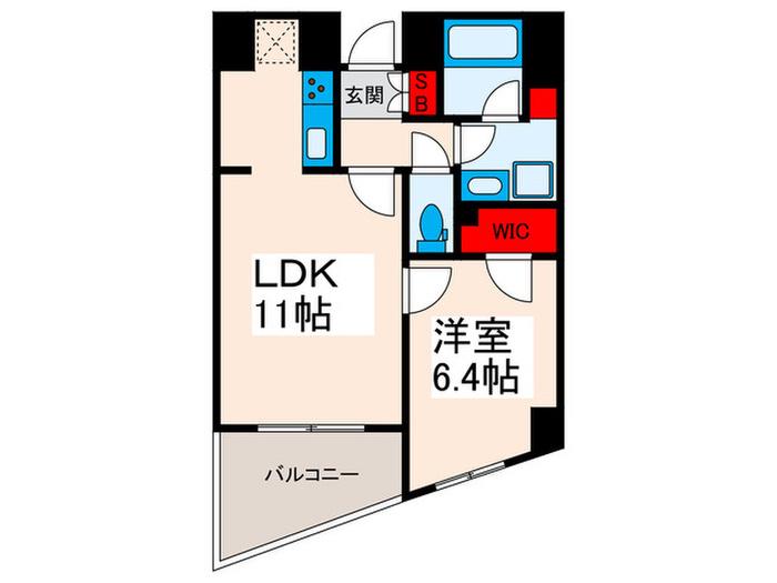 フレンシア田端南(1LDK/2階)の間取り写真