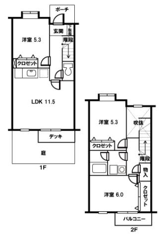 ブロード・ガーデン(3LDK/1階)の間取り写真