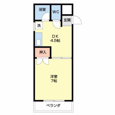 アーバンコート藤枝駅前(1K/3階)の間取り写真