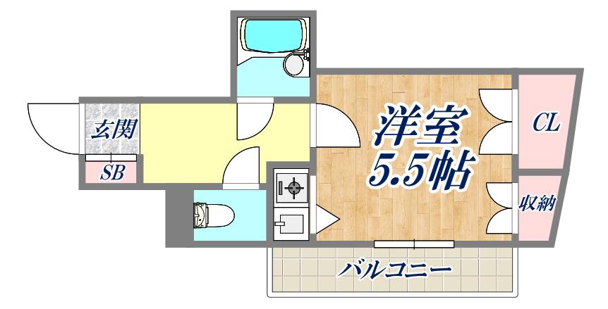 プレステージ中野(ワンルーム/3階)の間取り写真