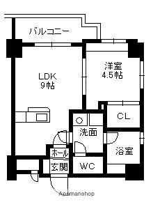 さくらヒルズ樋之口壱番館(1LDK/5階)の間取り写真