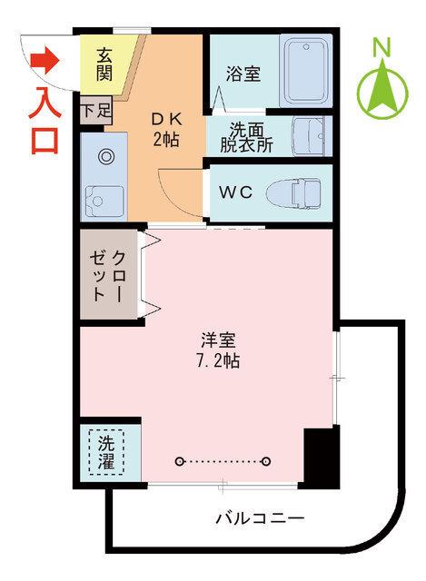 コム・シエ・ソワ(1DK/3階)の間取り写真