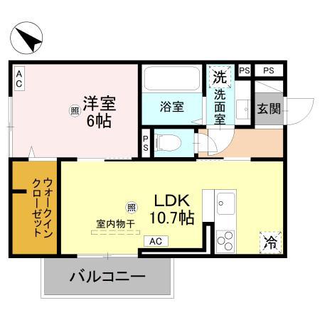 D-REGALO下馬N(1LDK/3階)の間取り写真