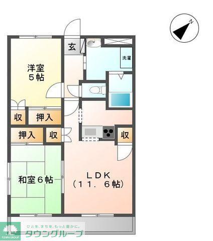 アネックス296(2LDK/1階)の間取り写真