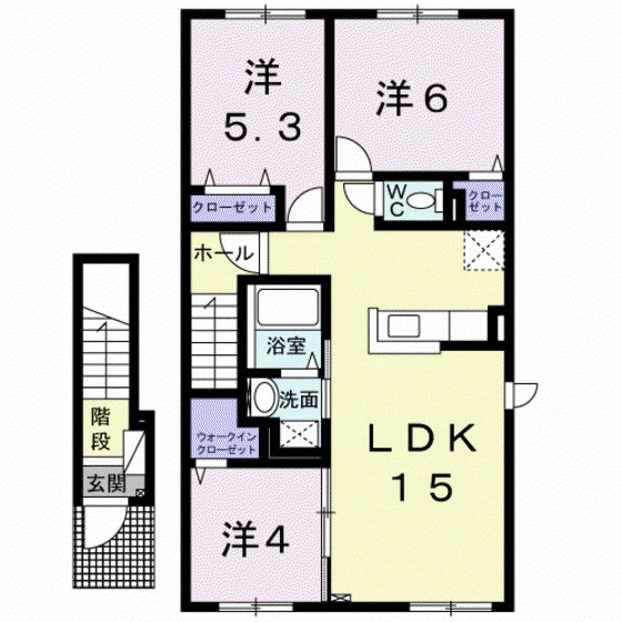 グラン・セノーテ(3LDK/2階)の間取り写真