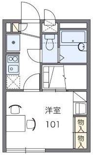 レオパレスマツバラ(1K/2階)の間取り写真
