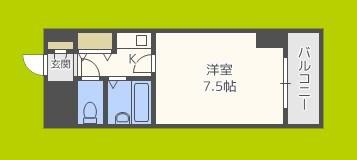 ロイヤルハイツ西淡路PARTII(1K/1階)の間取り写真